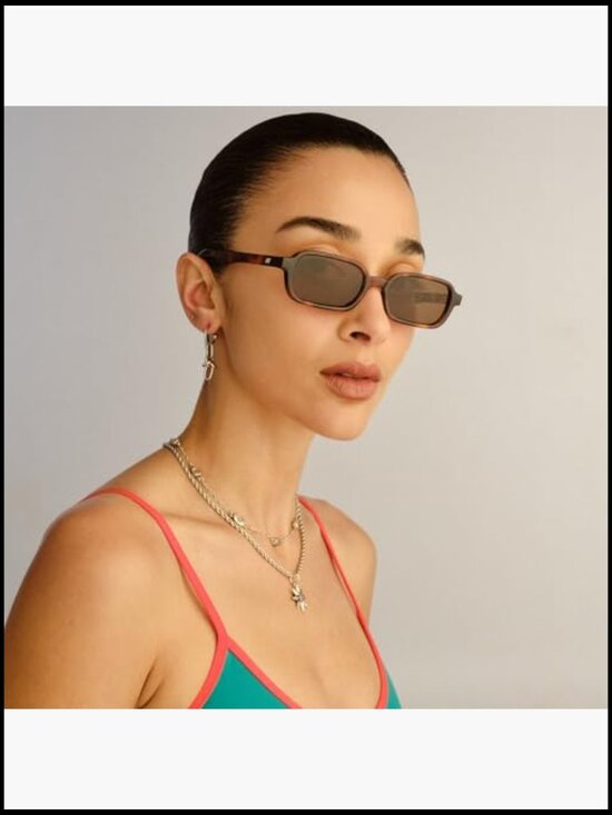 Rectangular Sunglasses - Scratch Resistant Lenses with Protective Pouch main image 6